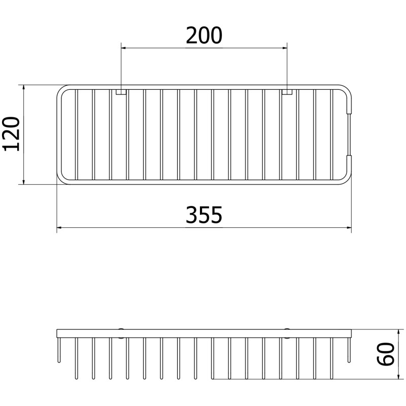 Mexen Uni-L kúpeľňový košík, chróm - 70A8719-00