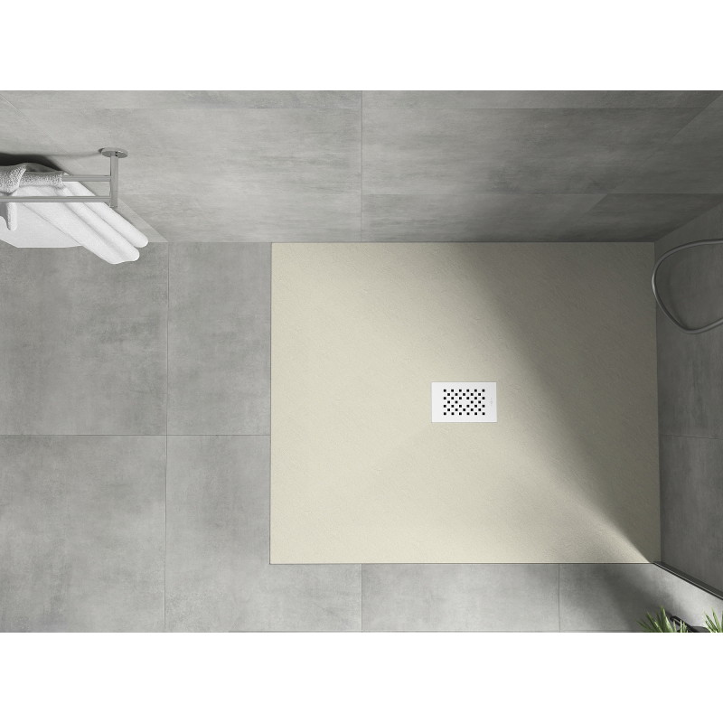 Mexen Hugo obdĺžnikový sprchový kút SMC 120 x 100 cm, béžový, biela maska - 42691012-W
