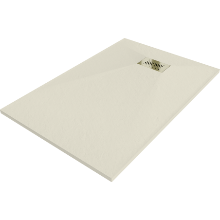 Mexen Hugo Obdĺžnikový sprchový kút SMC 120 x 90 cm, béžový, zlatá krytka - 42699012-G