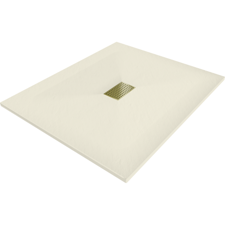 Mexen Hugo pravouhlý sprchový kút SMC 120 x 100 cm, béžový, zlatý kryt - 42691012-G