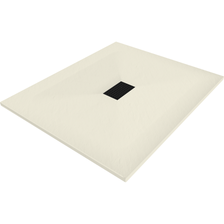 Mexen Hugo obdĺžnikový sprchový kút SMC 120 x 100 cm, béžový, čierna maskovacia lišta - 42691012-B