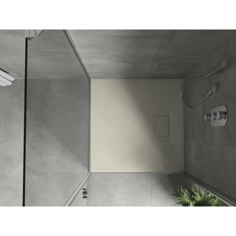 Mexen Hugo štvorcový sprchový kút SMC 90 x 90 cm, béžový - 42699090