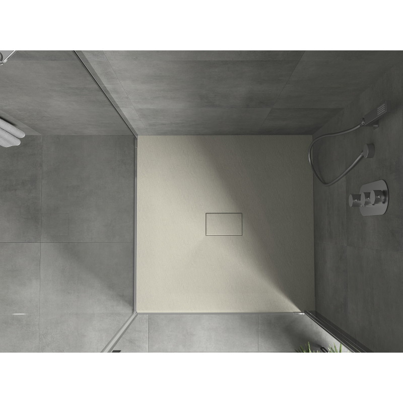 Mexen Hugo štvorcový sprchový kút SMC 100 x 100 cm, béžový - 42691010