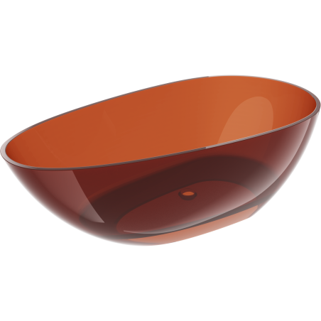 Mexen Glass earth voľne stojaca priehľadná vaňa 170 x 85 cm, chrómová zátka - 58061708505
