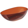 Mexen Glass priehľadná voľne stojaca vaňa 170 x 85 cm, earth, chrómový uzáver - 58061708505