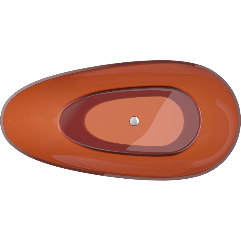 Mexen Glass earth voľne stojaca priehľadná vaňa 170 x 85 cm, chrómová zátka - 58061708505