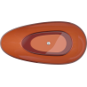 Mexen Glass priehľadná voľne stojaca vaňa 170 x 85 cm, earth, chrómový uzáver - 58061708505