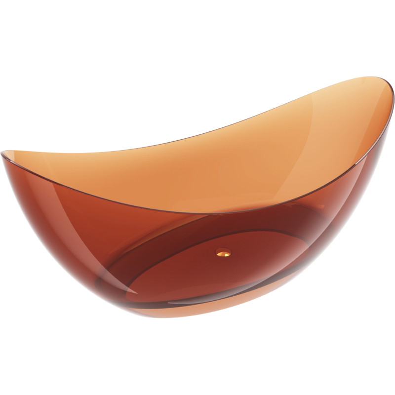 Mexen Vea voľne stojaca priehľadná vaňa 180 x 80 cm, earth, chrómová zátka - 58091808005
