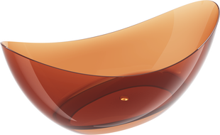 Mexen Vea earth wanna voľne stojaca transparentná 180 x 80 cm, chrómová zátka - 58091808005