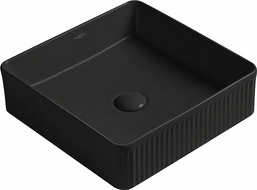 Mexen Grovo umývadlo na dosku ryhované 37 x 37 cm, čierna mat - 22303785