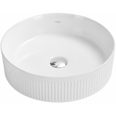 Mexen Grovo umývadlo na dosku ryhované 35 x 35 cm, biele - 22303500