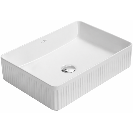 Mexen Grovo ryhované umývadlo na dosku 51 x 37 cm, biele - 22305100