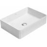 Mexen Grovo umývadlo na pult rebrované 50 x 34 cm, biele - 22305000