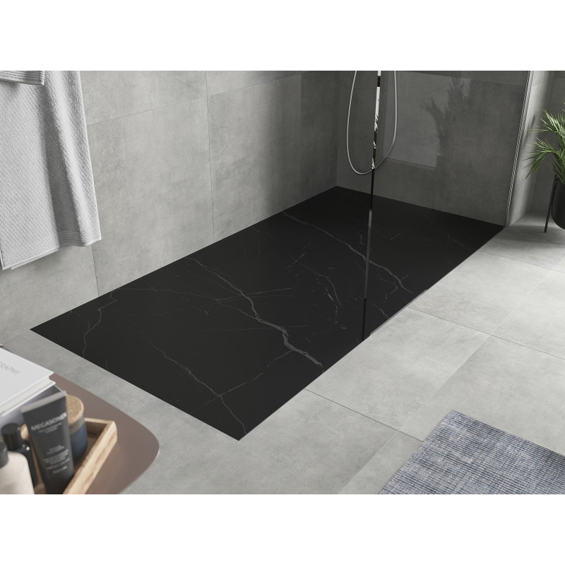 Mexen Hugo obdĺžnikový sprchový kút SMC 170 x 90 cm, čierny kameň - 42759017