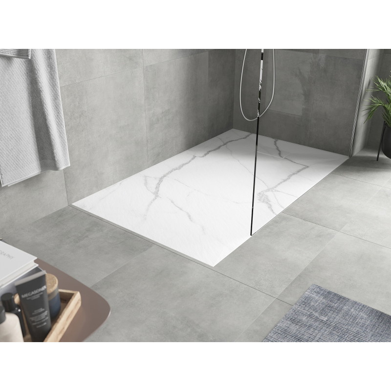 Mexen Hugo pravouhlá sprcha SMC 150 x 80 cm, biely kameň - 42158015
