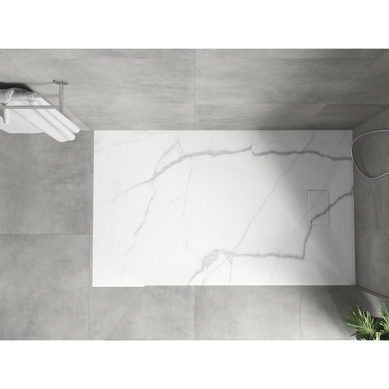 Mexen Hugo pravouhlá sprcha SMC 150 x 80 cm, biely kameň - 42158015