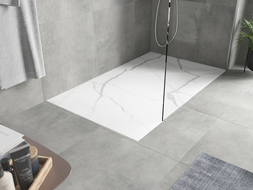 Mexen Hugo Obdĺžnikový sprchový kút SMC 150 x 90 cm, biely kameň - 42159015