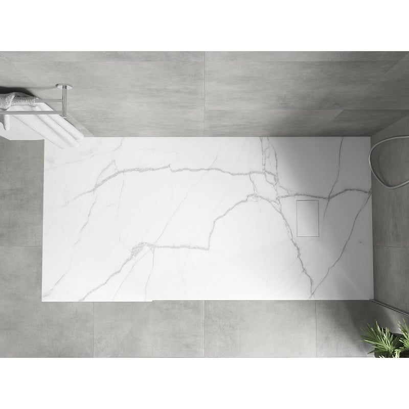 Mexen Hugo Pravouhlý sprchový kút SMC 170 x 80 cm, biely kameň - 42158017