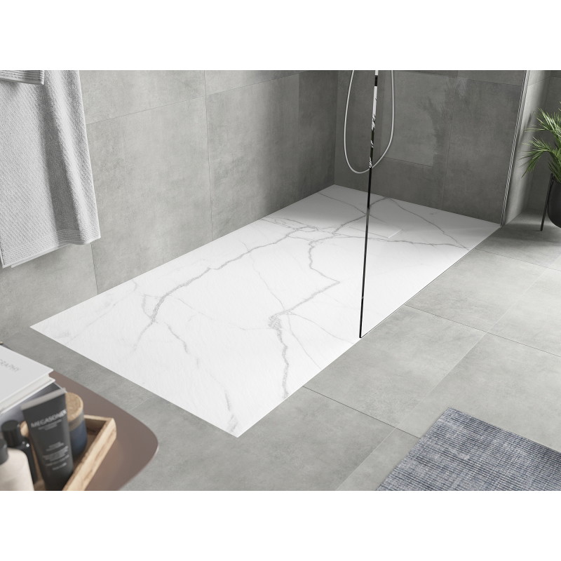 Mexen Hugo obdĺžniková sprchová vanička SMC 170 x 90 cm, biely kameň - 42159017