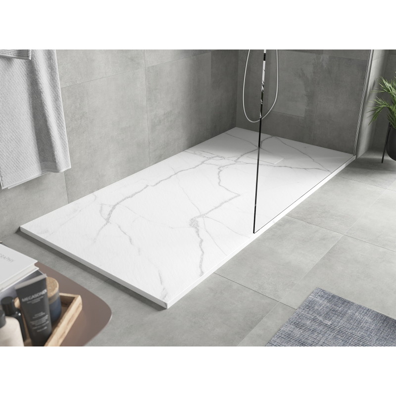 Mexen Hugo obdĺžniková sprchová vanička SMC 170 x 90 cm, biely kameň - 42159017