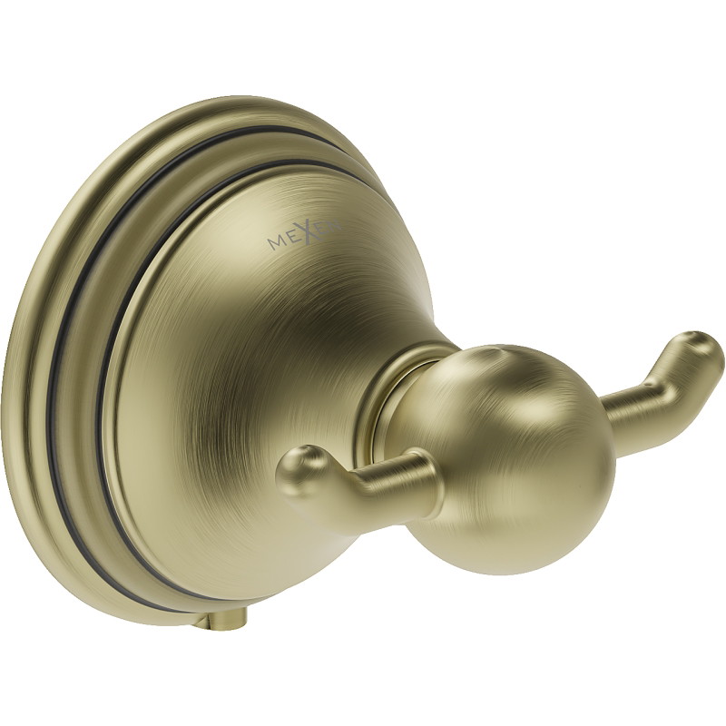 Mexen Lusso dvojitý háčik na uterák, antická bronz - 70A16812-30