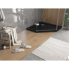 Mexen Flat pentagonálna vanička slim 100 x 100 cm, čierna, sifón chróm - 41P701010