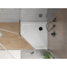 Mexen Flat päťuholníkový sprchový kút slim 80 x 80 cm, biely, čierny sifón - 41P108080-B