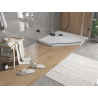 Mexen Flat pätuholníková sprchová vanička slim 100 x 100 cm, biela, sifón čierny - 41P101010-B