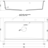 Mexen Slido granitový drez s jednou komorou 900 x 500 mm, čierny, sifón chróm - 6528901005-77