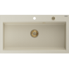 Mexen Slido Granitový jednodrez 900 x 500 mm, béžový, zlatý sifón - 6528901005-69-G