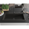 Mexen Slido granitový jednodrez 900 x 500 mm, čierny/zlatý metalický, čierny sifón - 6528901005-75-B