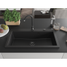 Mexen Slido granitový jednodrez 900 x 500 mm, čierny, čierny sifón - 6528901005-77-B