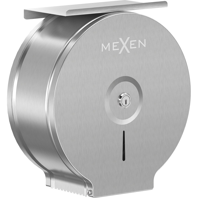Mexen Spira-U+ kontajner na toaletný papier s poličkou na telefón, inox - 70K541-01
