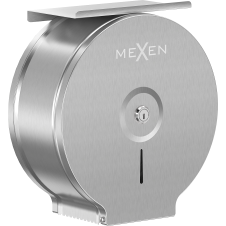 Mexen Spira-U+ kontajner na toaletný papier s poličkou na telefón, inox - 70K541-01