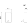 Mexen Purio-U dávkovač na tekuté mydlo 800 ml, inox - 70K631-01