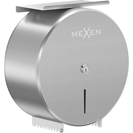 Mexen Spira-H+ kontajner na toaletný papier s poličkou na telefón, inox - 70K561-01