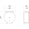 Mexen Spira-H+ kontajner na toaletný papier s poličkou na telefón, inox - 70K561-01