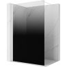 Mexen Kioto sprchová stena Walk-in 70 x 200 cm, čierna ombre 8 mm, biela - 800-070-101-20-76