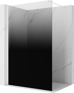 Mexen Kioto sprchová stena Walk-in 70 x 200 cm, čierna ombre 8 mm, biela - 800-070-101-20-76