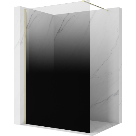 Mexen Kioto sprchová stena Walk-in 120 x 200 cm, ombre čierna 8 mm, zlatá - 800-120-101-50-76