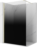 Mexen Kioto sprchová stena Walk-in 120 x 200 cm, ombre čierna 8 mm, zlatá - 800-120-101-50-76
