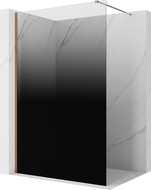 Mexen Kioto sprchová stena Walk-in 70 x 200 cm, čierna ombre 8 mm, ružové zlato - 800-070-101-60-76