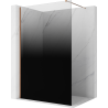 Mexen Kioto sprchová stena Walk-in 120 x 200 cm, ombre čierna 8 mm, ružové zlato - 800-120-101-60-76