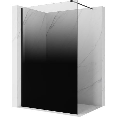 Mexen Kioto sprchová stena Walk-in 120 x 200 cm, čierna ombre 8 mm, čierna - 800-120-101-70-76