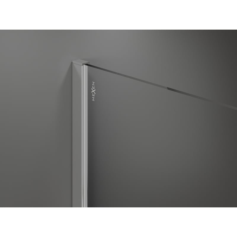 Mexen Kioto sprchová stena Walk-in 90 x 200 cm, biela ombre 8 mm, chróm - 800-090-101-01-86