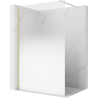 Mexen Kioto sprchová stena Walk-in 70 x 200 cm, ombre biela 8 mm, zlatá - 800-070-101-50-86