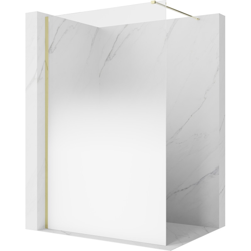 Mexen Kioto sprchová stena Walk-in 110 x 200 cm, biela ombre 8 mm, zlatá - 800-110-101-50-86
