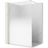 Mexen Kioto sprchová stena Walk-in 130 x 200 cm, ombre biela 8 mm, zlatá - 800-130-101-50-86