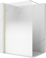Mexen Kioto sprchová stena Walk-in 130 x 200 cm, ombre biela 8 mm, zlatá - 800-130-101-50-86