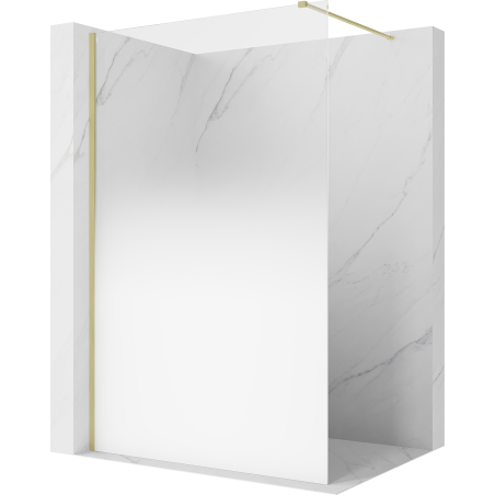 Mexen Kioto sprchová stena Walk-in 100 x 200 cm, biela ombre 8 mm, zlatá brúsená - 800-100-101-55-86